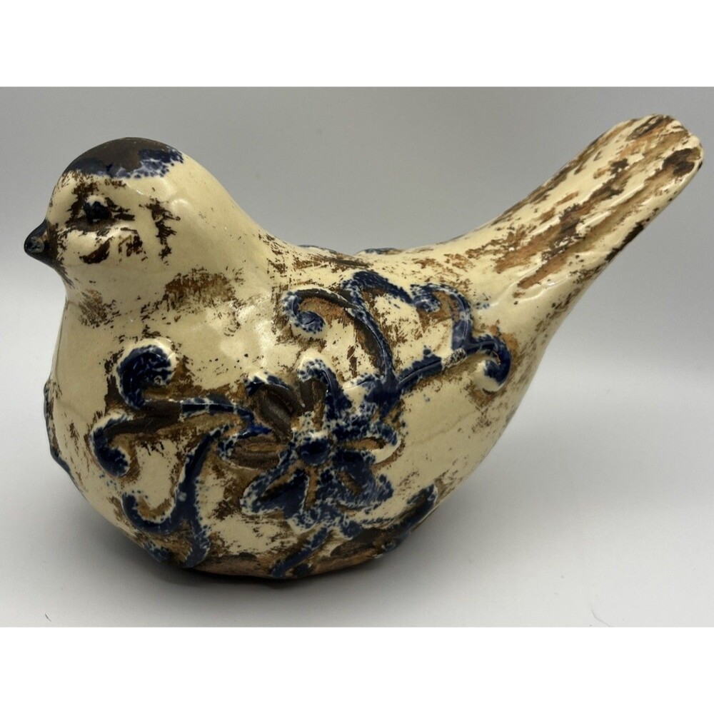 Chubby Bird pottery Ceramic Home Decor Farmhouse Shabby Chic Country Garden 8x5’